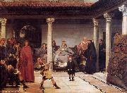 Sir Lawrence Alma-Tadema,OM.RA,RWS The Education of the Children of Clovis France oil painting artist